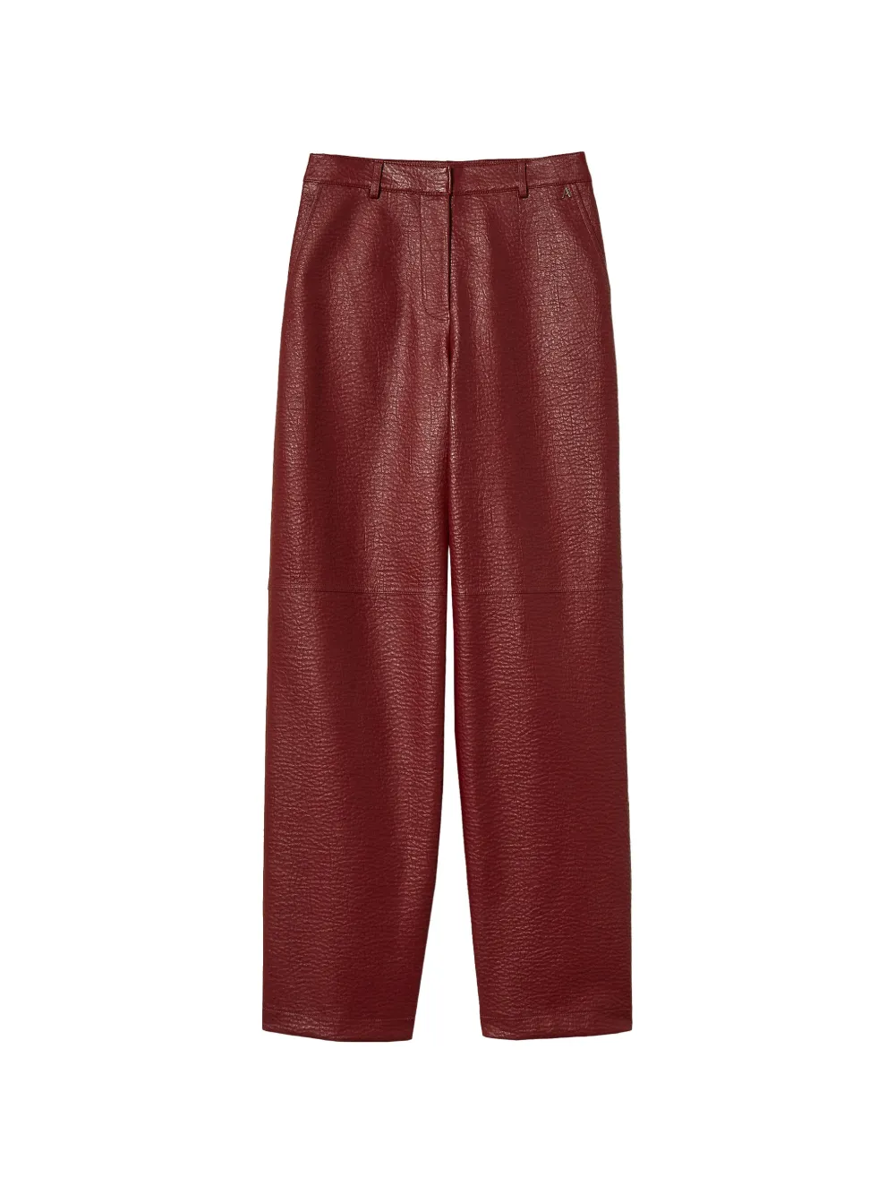 TWINSET wide faux leather trousers - Rot