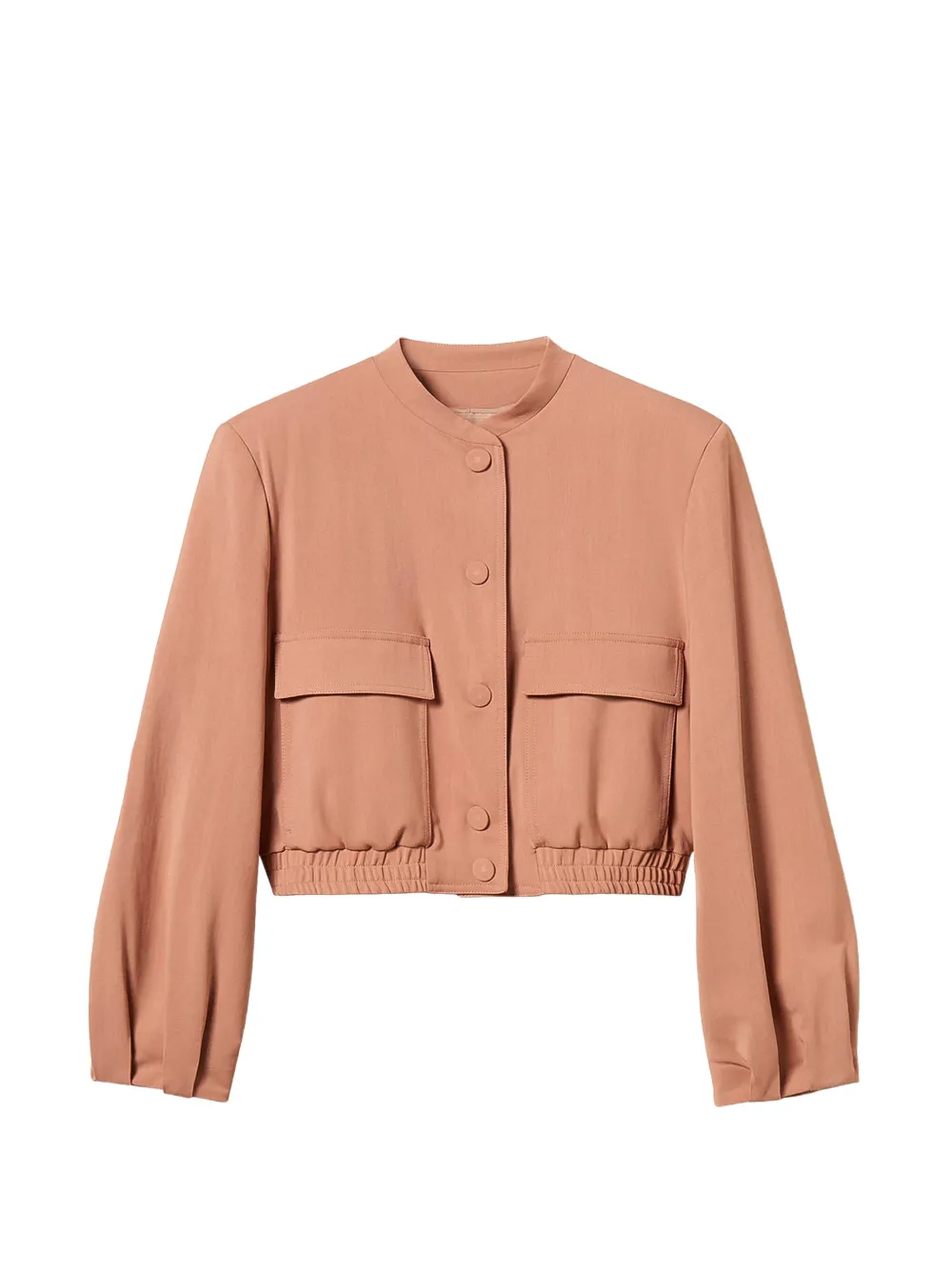 TWINSET twill bomber jacket with pockets - Rosa