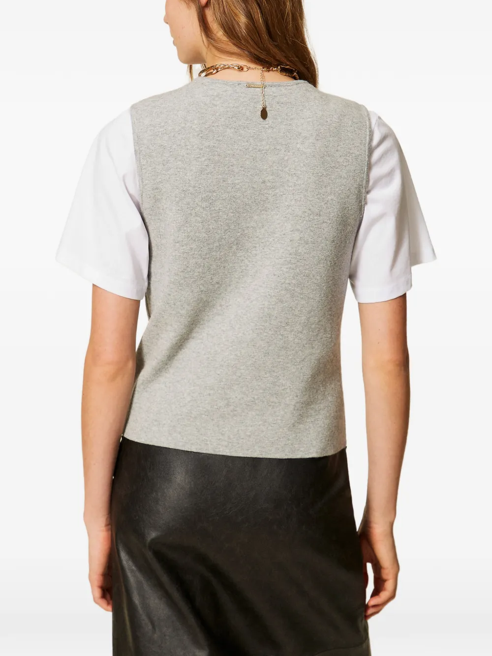 TWINSET Mouwloze trui Grijs