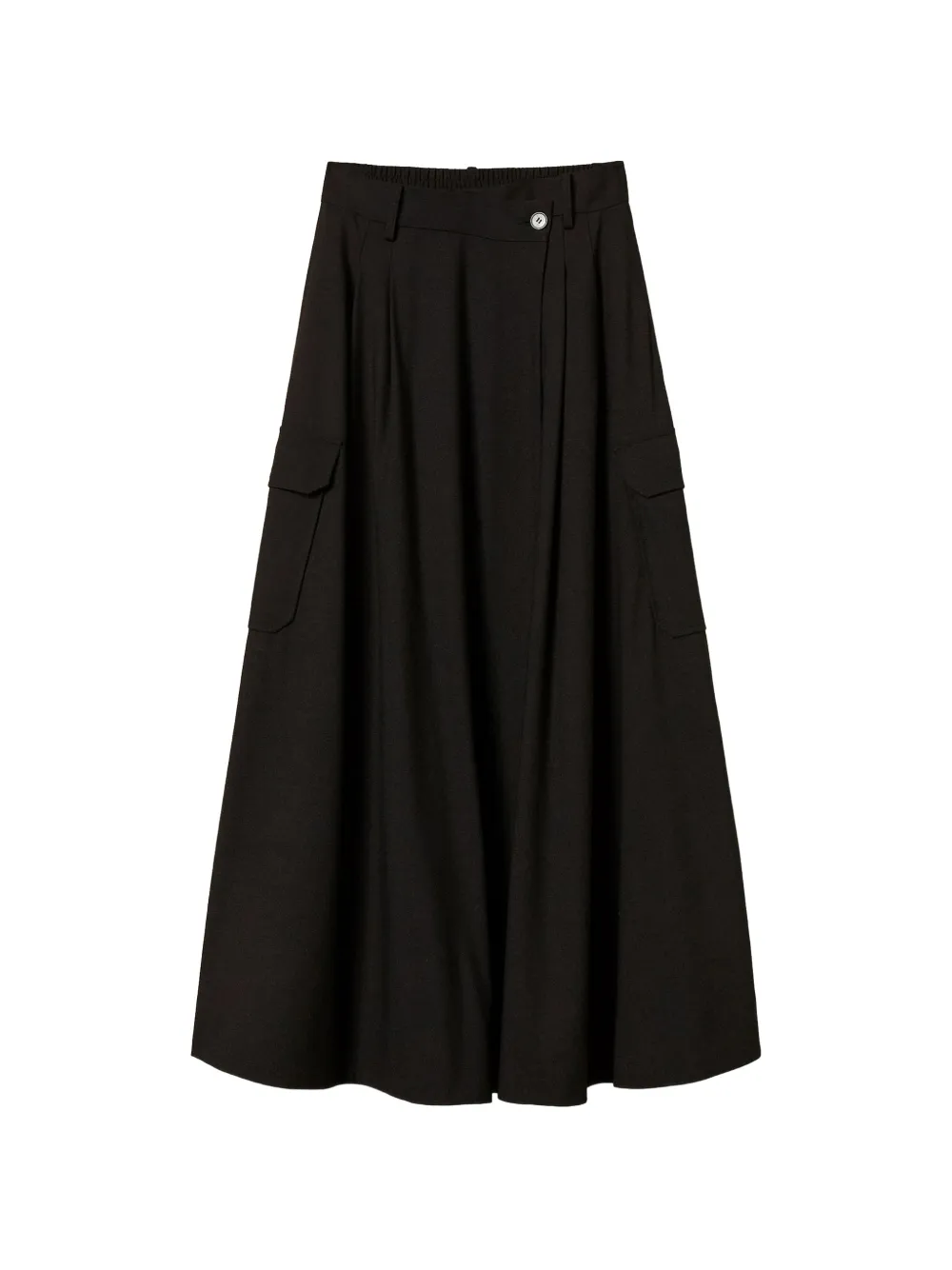 TWINSET Wickelrock aus Flanell - Schwarz