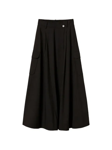 TWINSET flannel wrap-around skirt