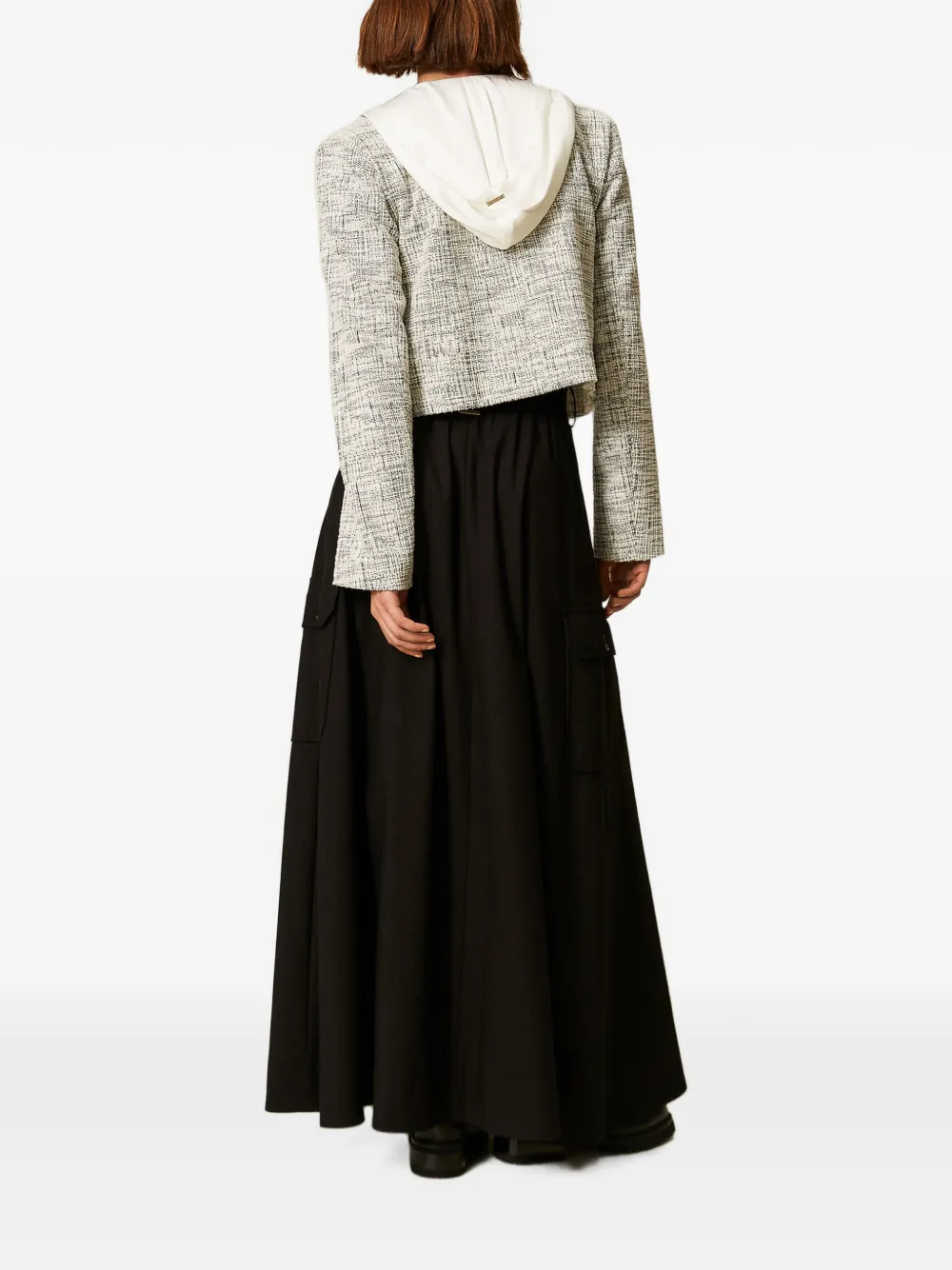 TWINSET Flanellen wikkelrok Zwart