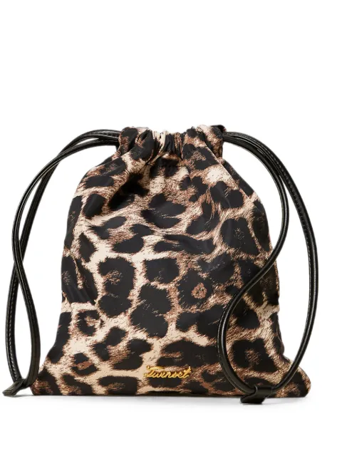 TWINSET leopard-print drawstring case