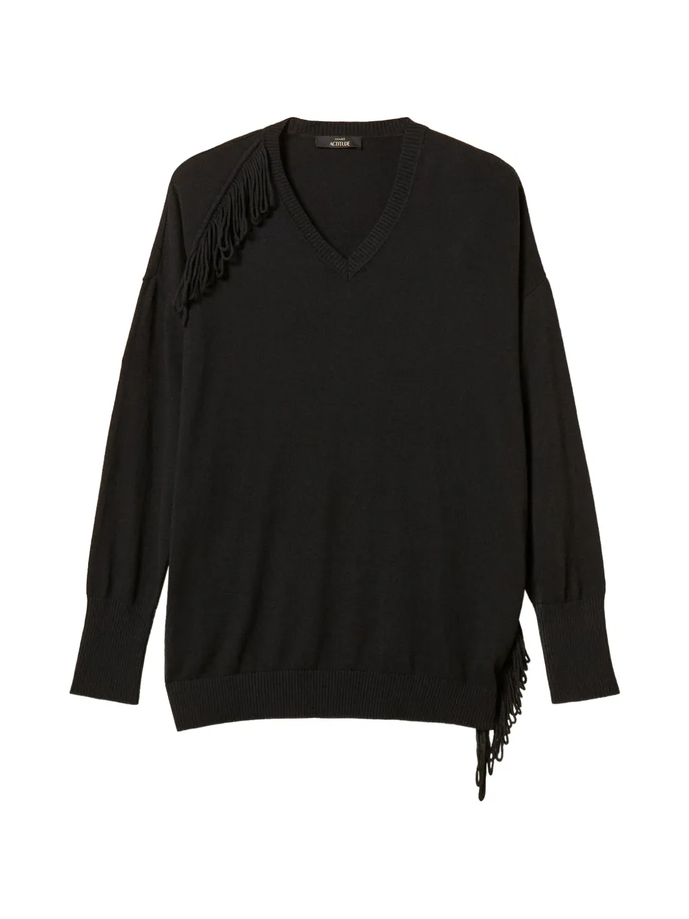 TWINSET fringed jumper - Nero