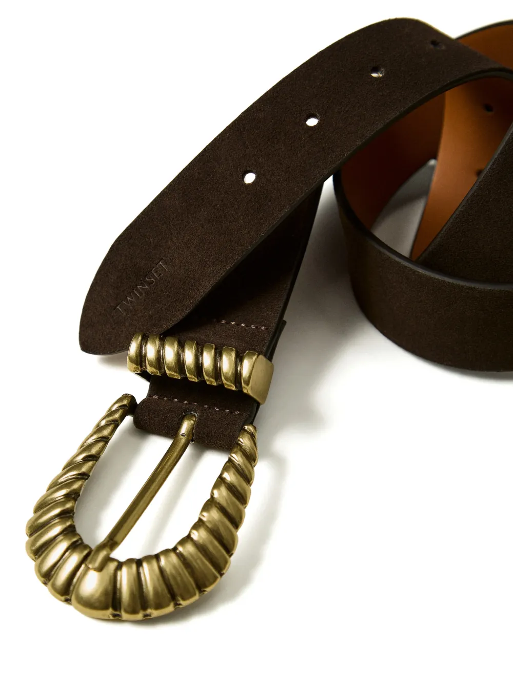 TWINSET Suède riem Bruin