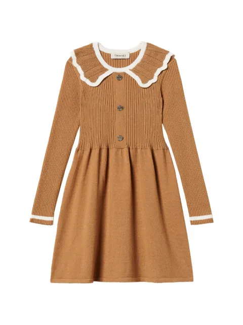TWINSET Kids Kleid mit Wellenkragen