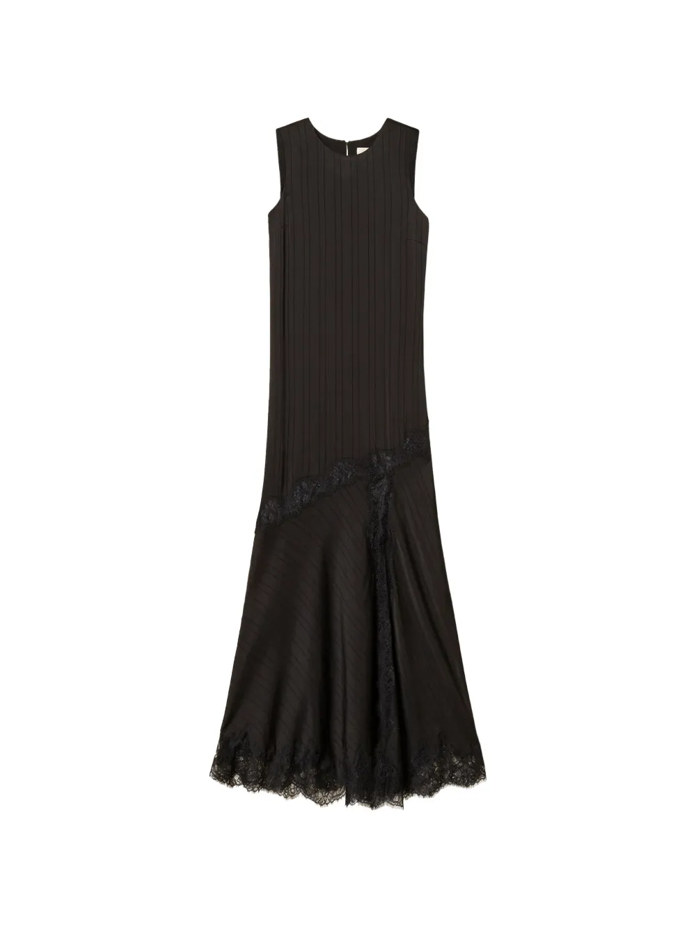 TWINSET long satin and lace dress - Schwarz