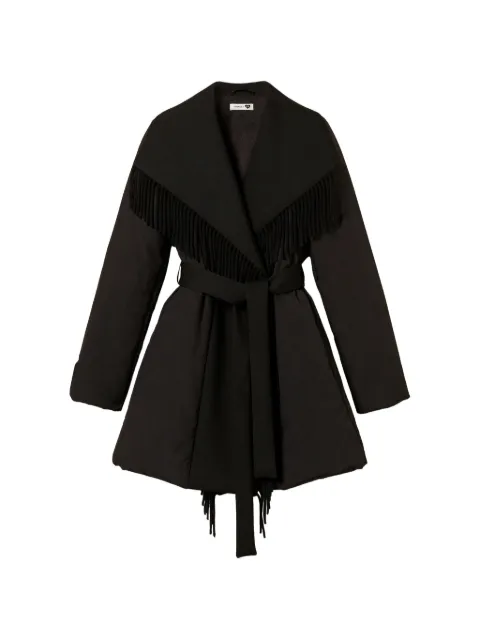TWINSET padded jacket with fringes