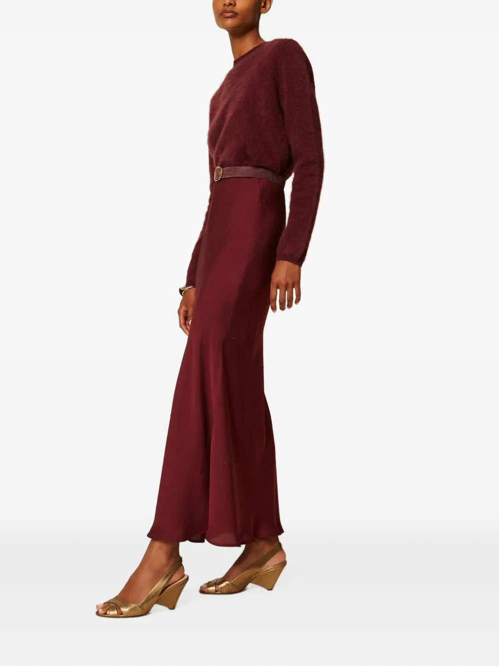 TWINSET Maxi-rok verfraaid met stras Rood