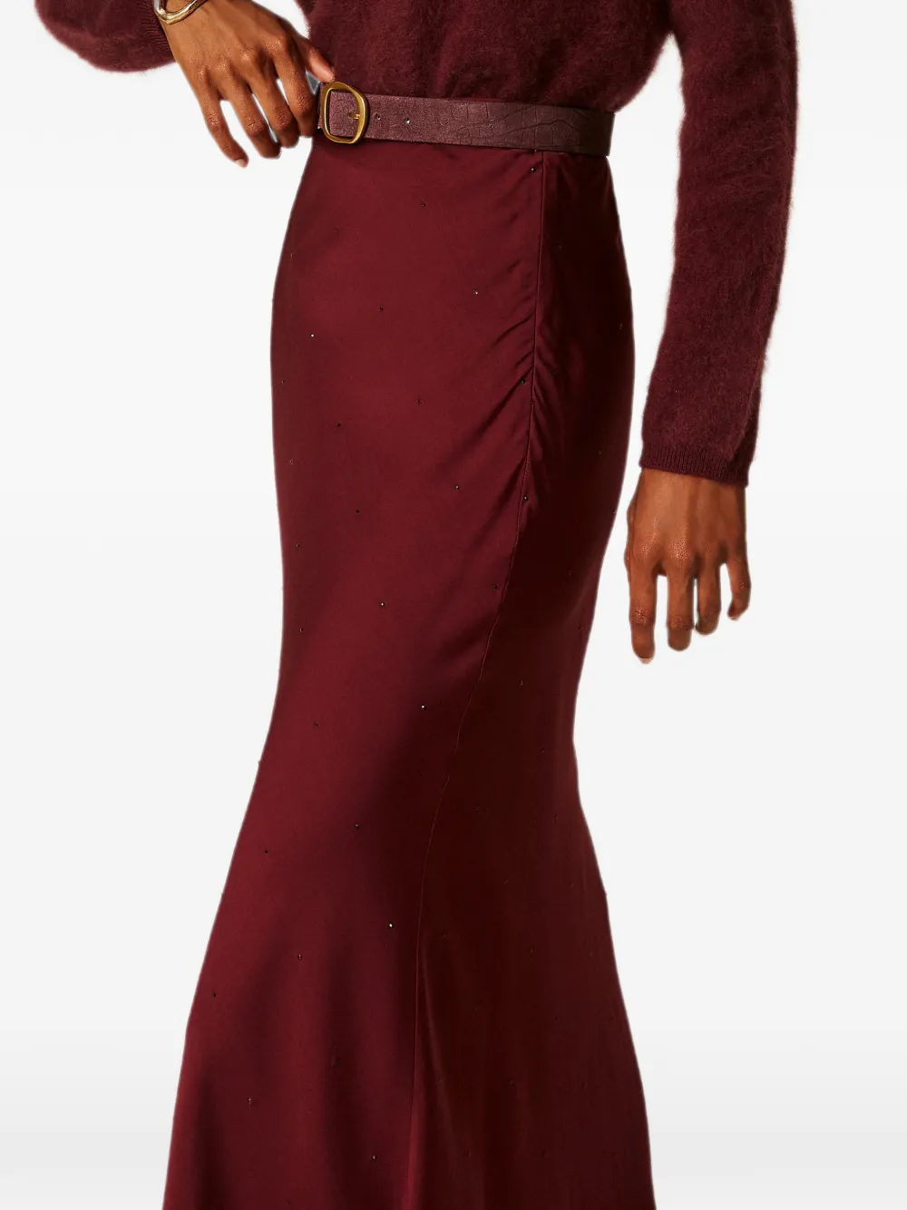 TWINSET Maxi-rok verfraaid met stras Rood
