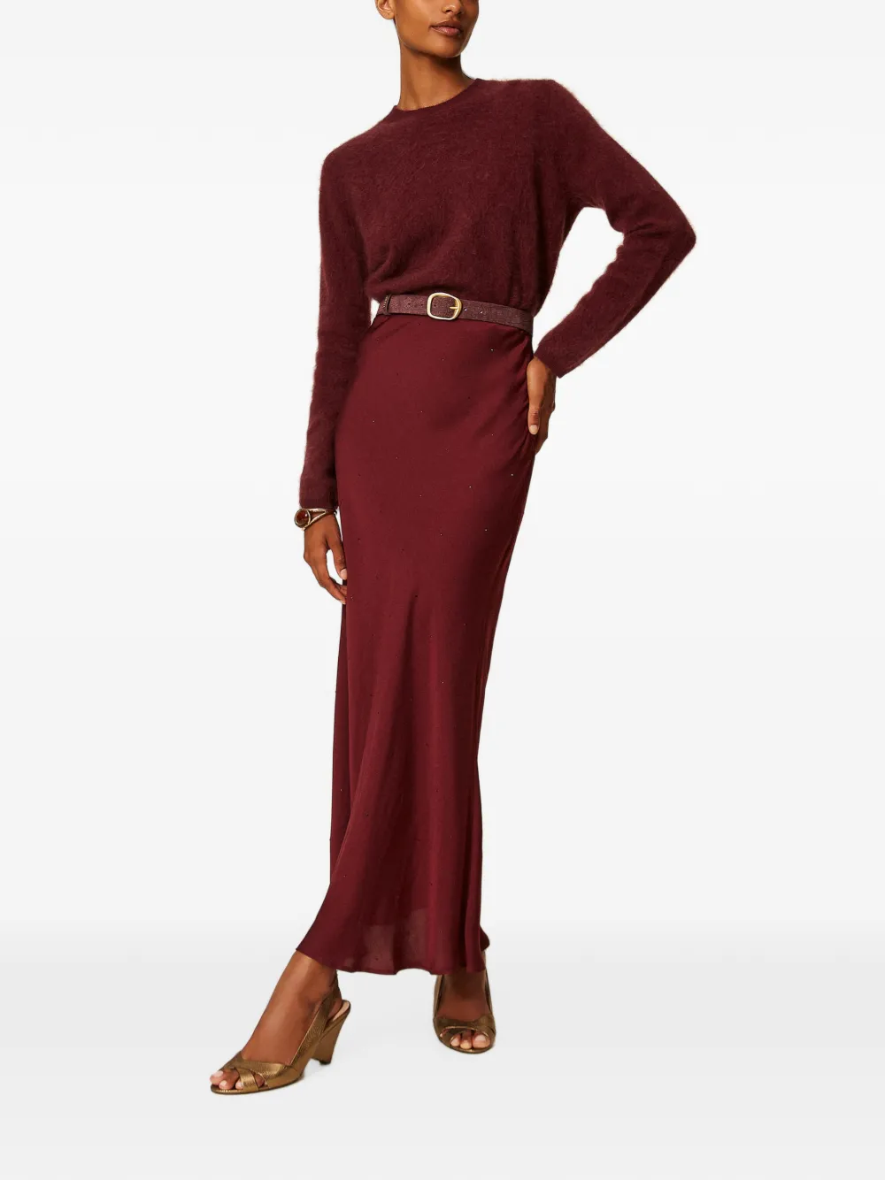 TWINSET Maxi-rok verfraaid met stras Rood
