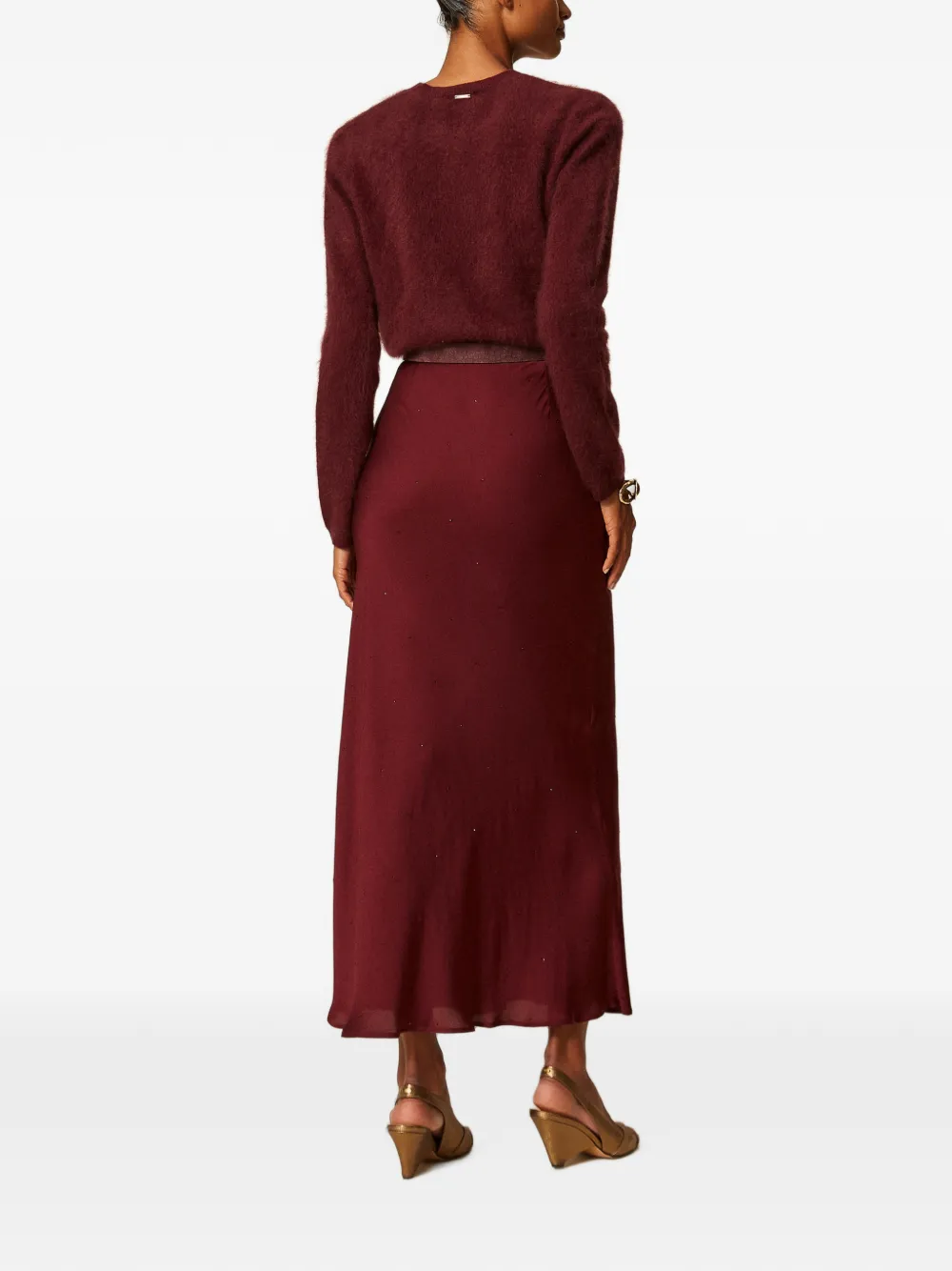 TWINSET Maxi-rok verfraaid met stras Rood