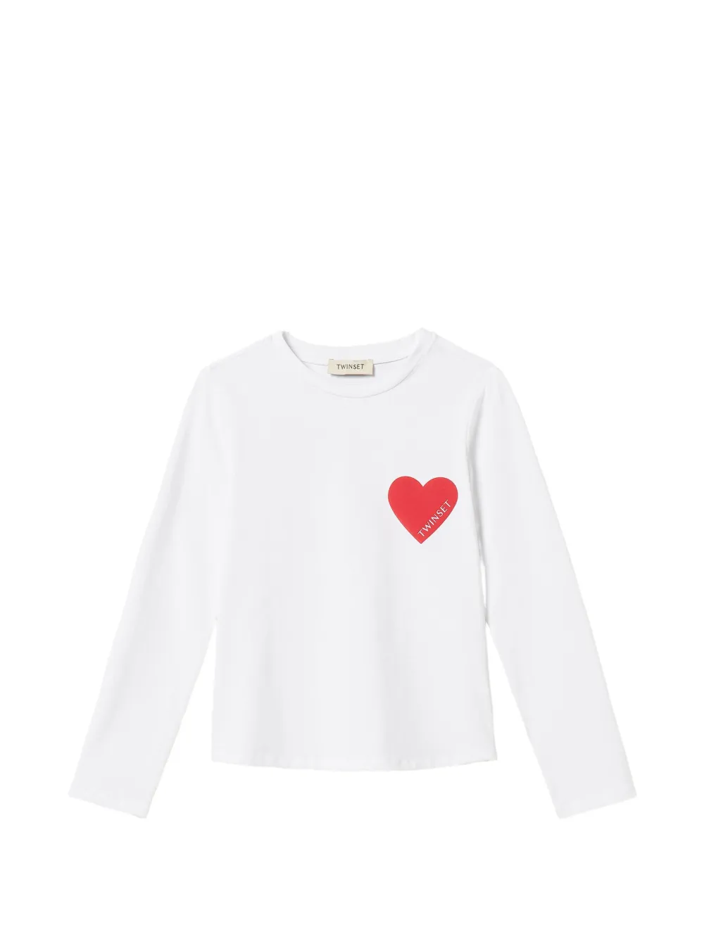 TWINSET Kids regular T-shirt with heart - Bianco