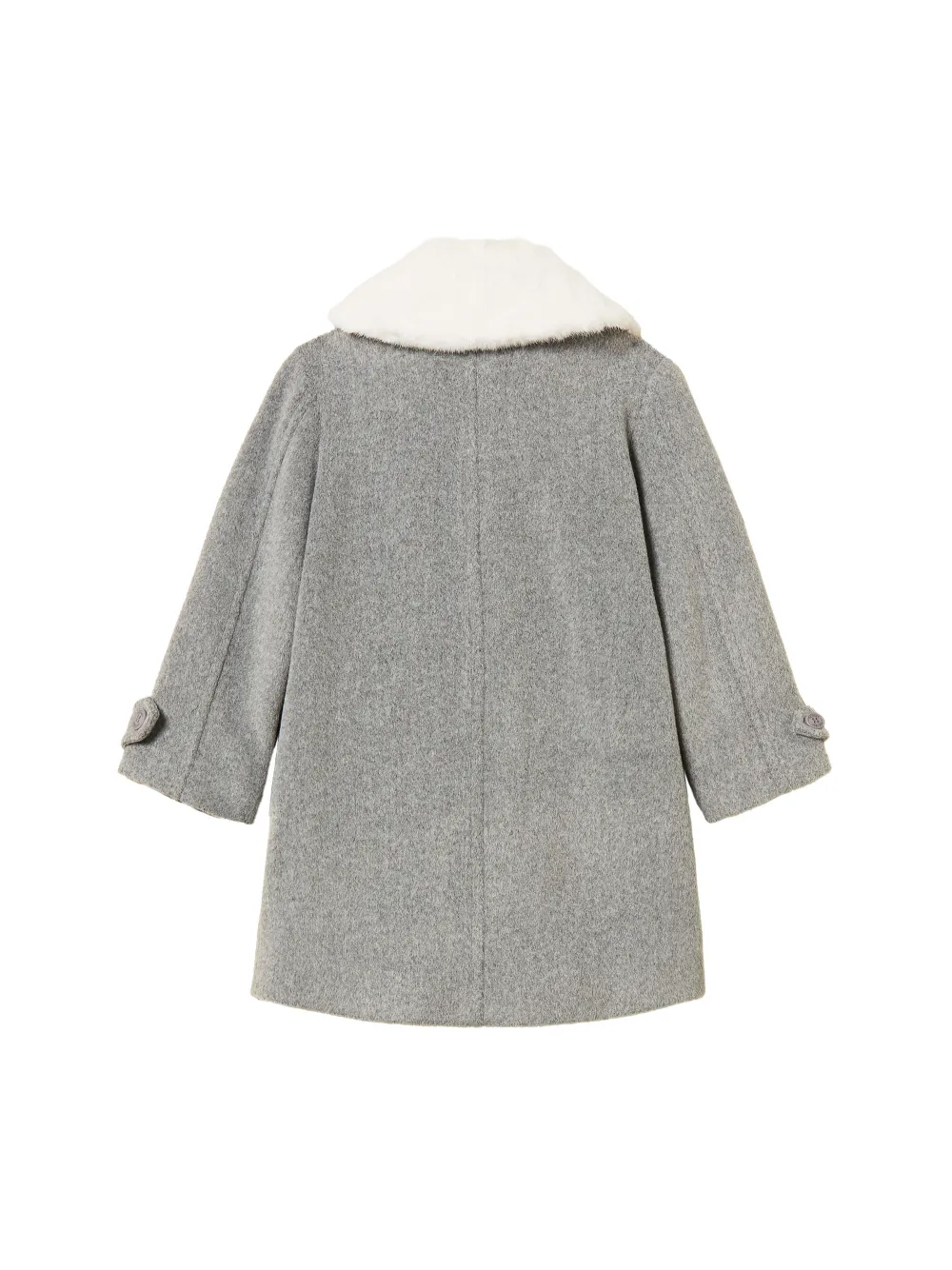 TWINSET Kids Jas met kraag van imitatiebont Grijs