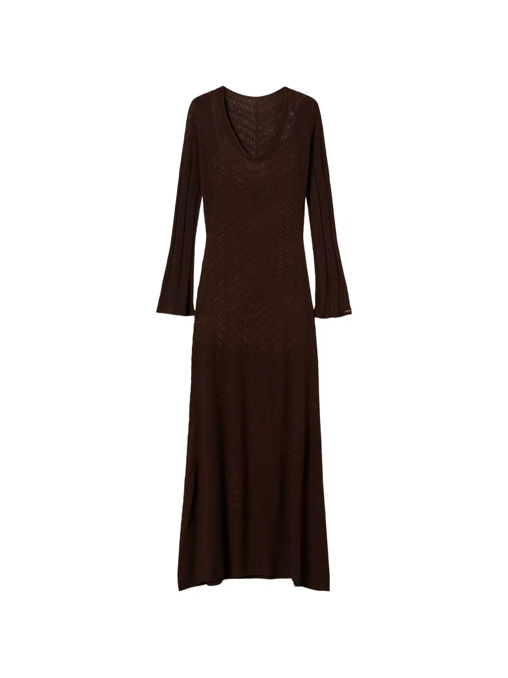 TWINSET long dual-use knit dress - Braun