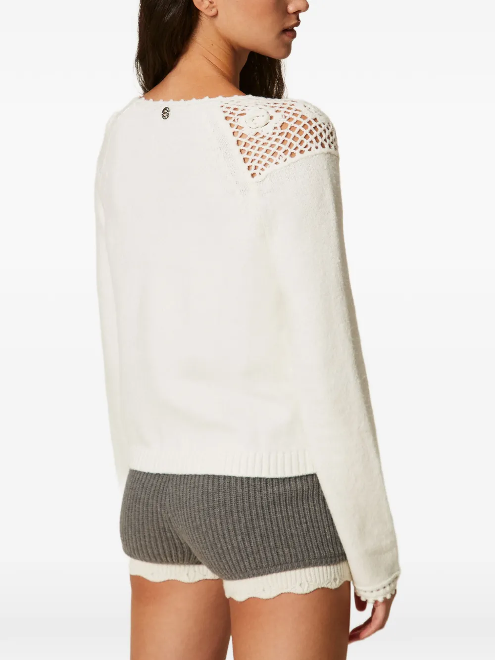 TWINSET roose crochet jumper Beige