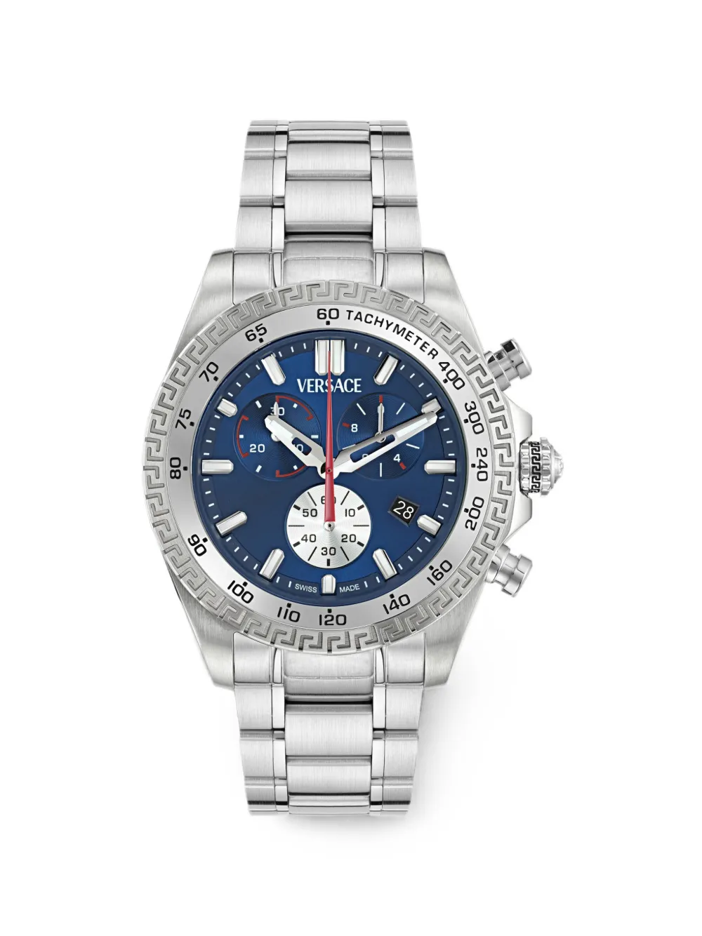 Versace montre Chrono X Greca 44 mm - Bleu Versace montre Chrono X Greca 44 mm - Bleu