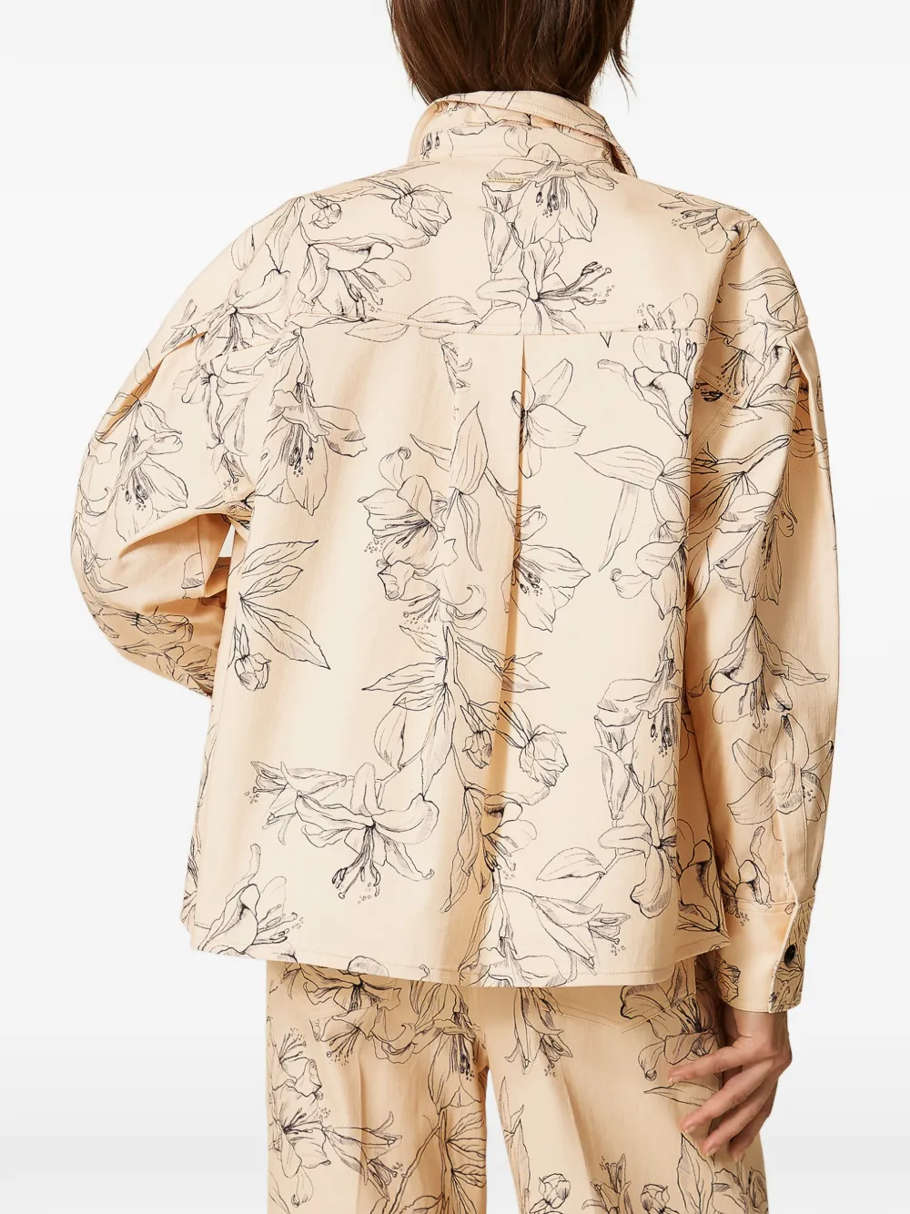 TWINSET Bull blouse met bloemenprint Beige