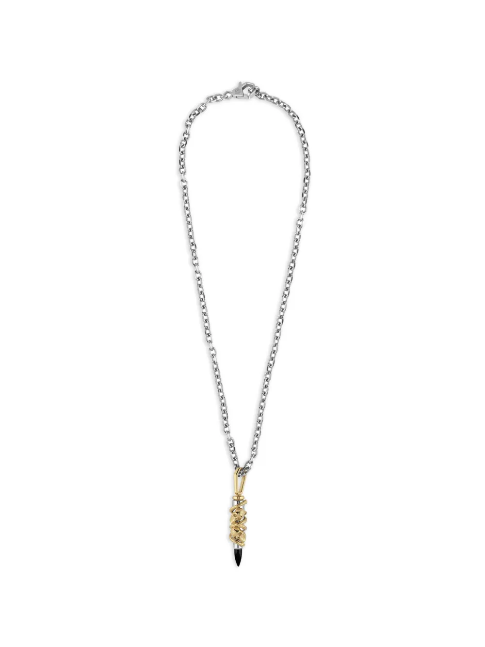 Philipp Plein Plein Bullet skull-pendant necklace