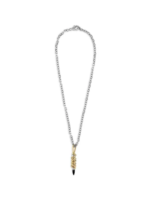 Philipp Plein Plein Bullet skull-pendant necklace