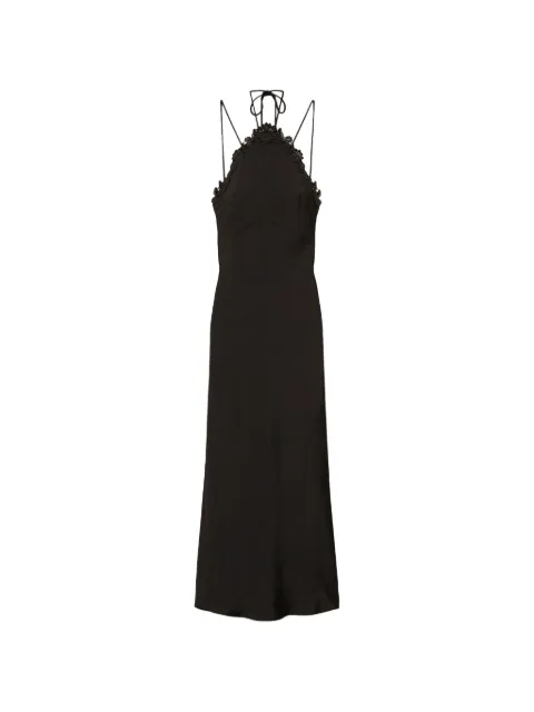 TWINSET long satin dress with embroidery