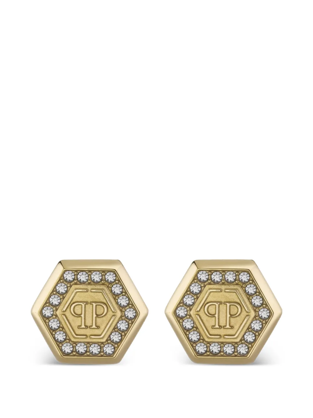 Philipp Plein Orecchini Plein Legacy con cristalli - Oro
