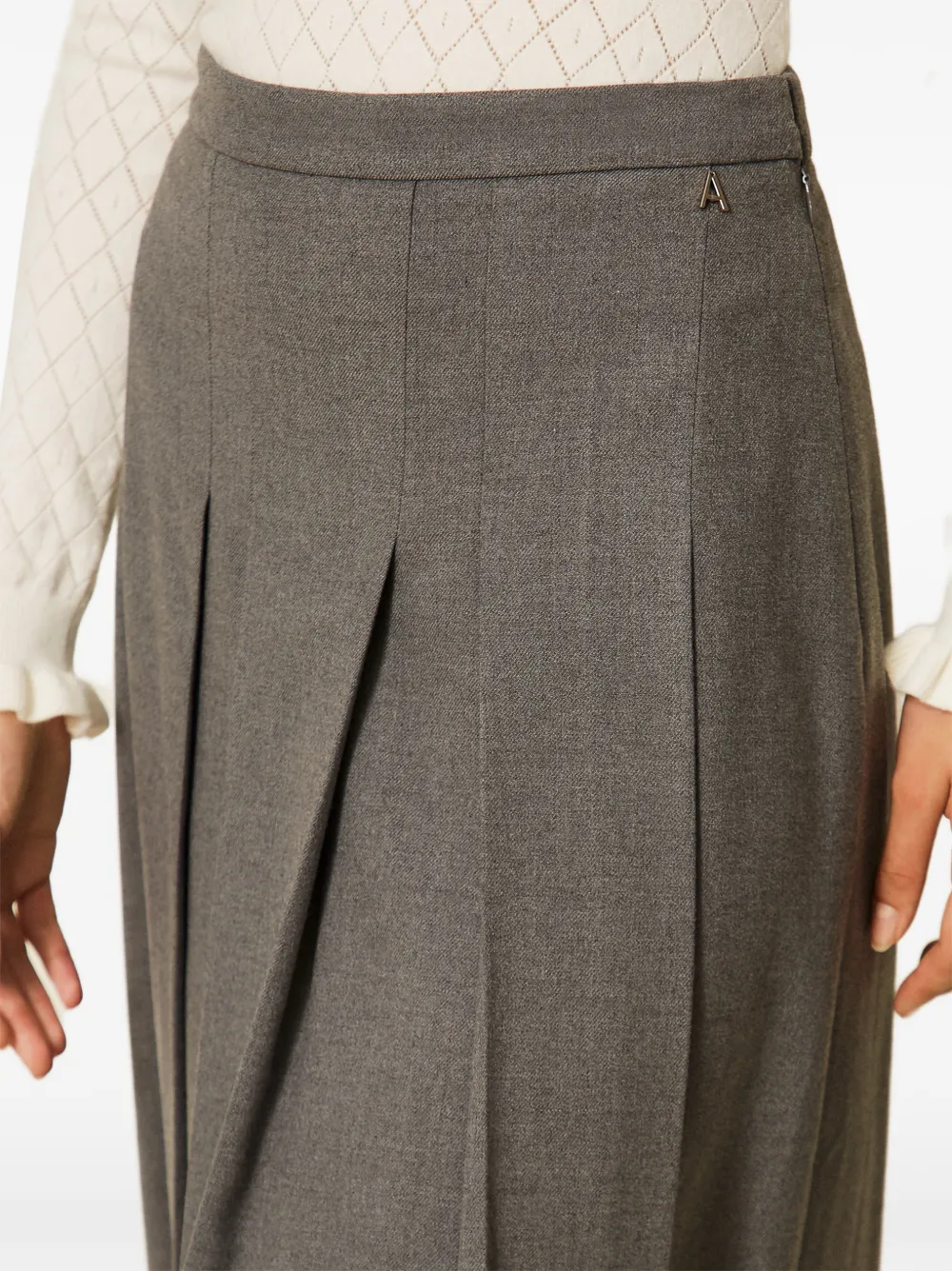 TWINSET Flanellen midi-rok Grijs