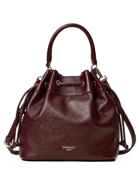 TWINSET pebbled drawstring bucket bag