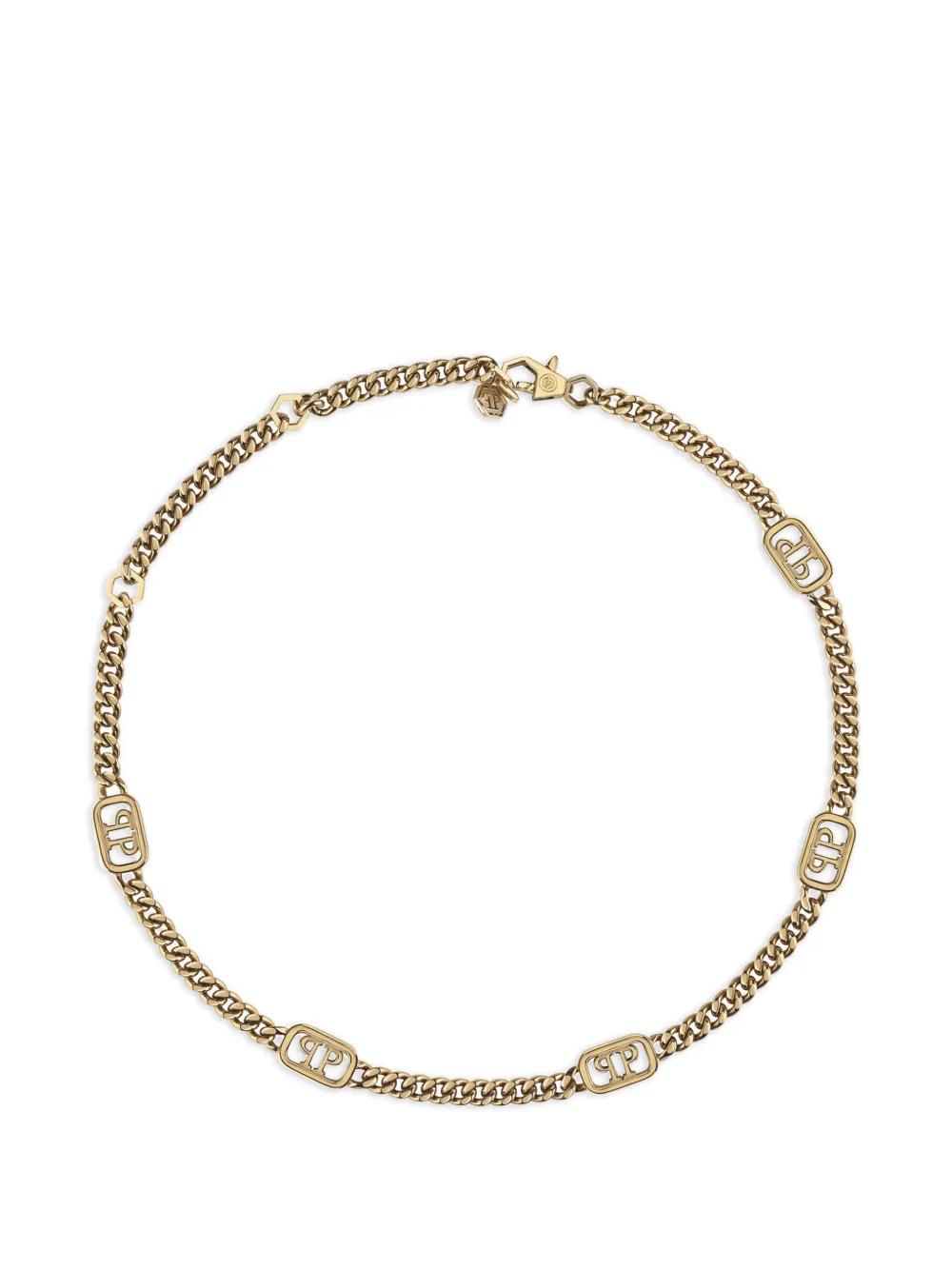 Philipp Plein Plein Halskette mit Logo-Schild - Gold