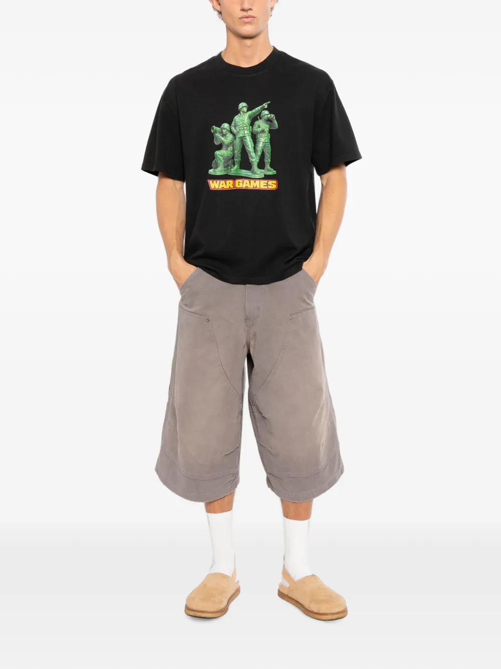 Melt graphic-print T-shirt - Schwarz