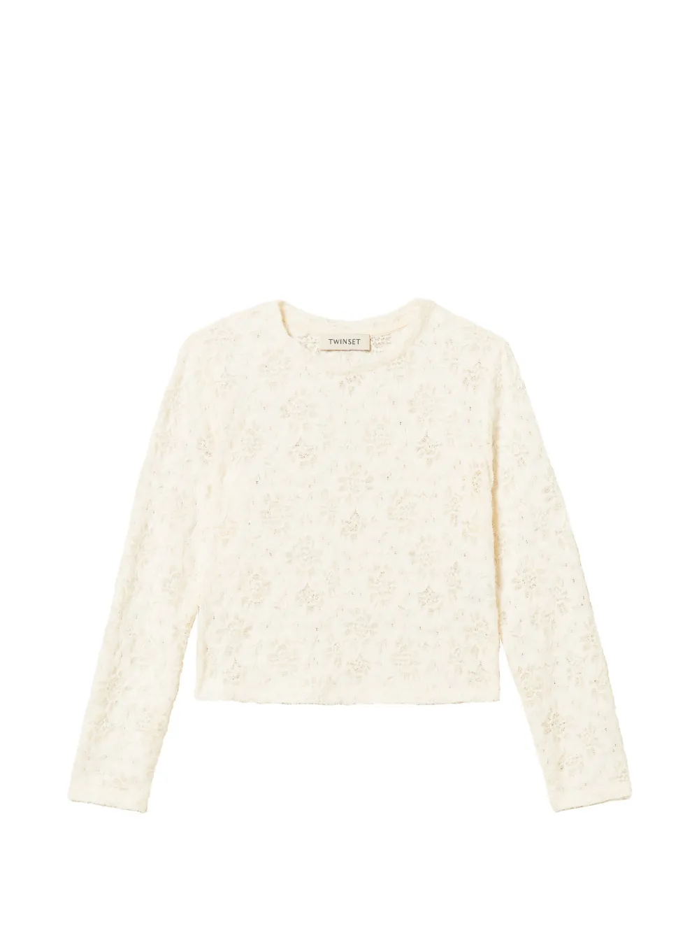 TWINSET Kids floral-lace top - Toni neutri