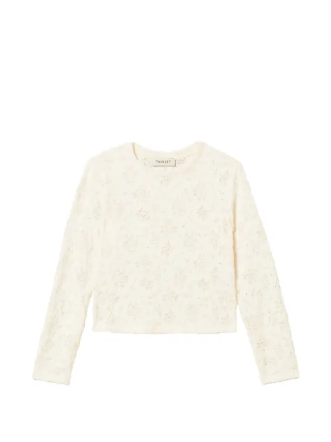 TWINSET Kids floral-lace top