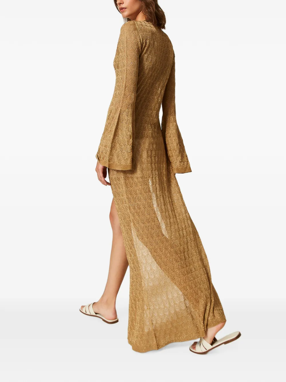 TWINSET Gebreid vest met flared mouwen Groen