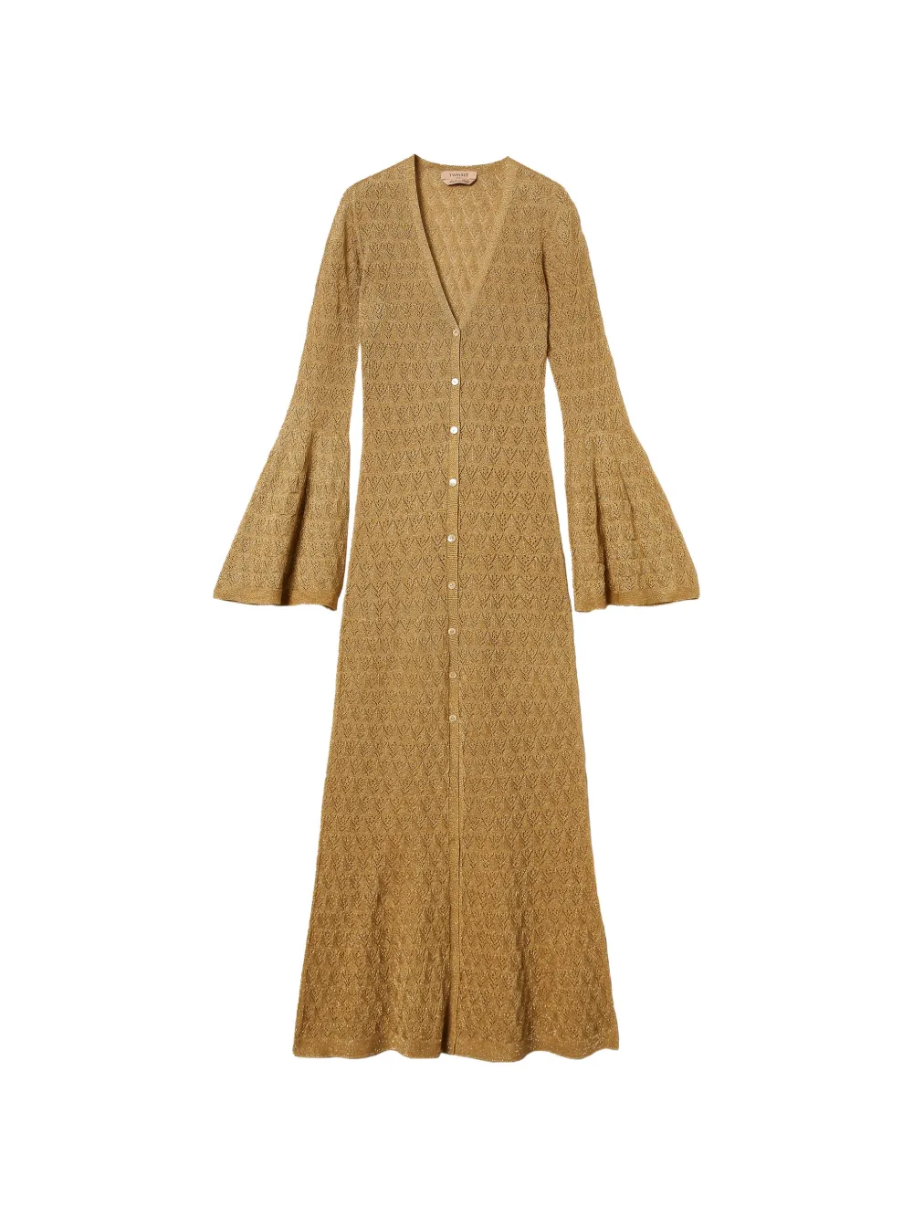 TWINSET long knit cardigan with flared sleeves