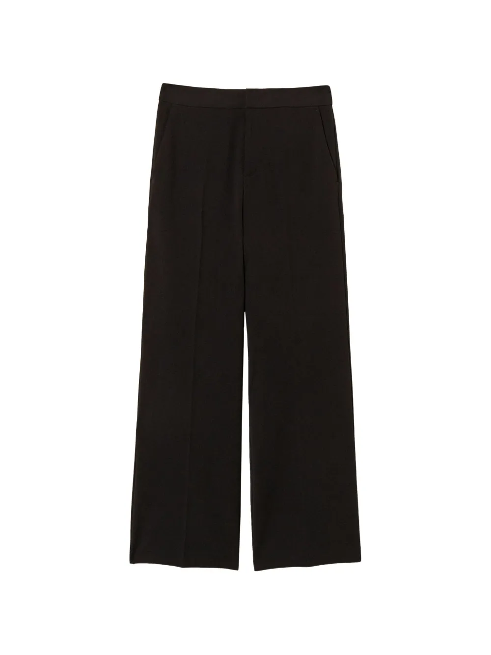 TWINSET Pantaloni dritti in crêpe - Nero