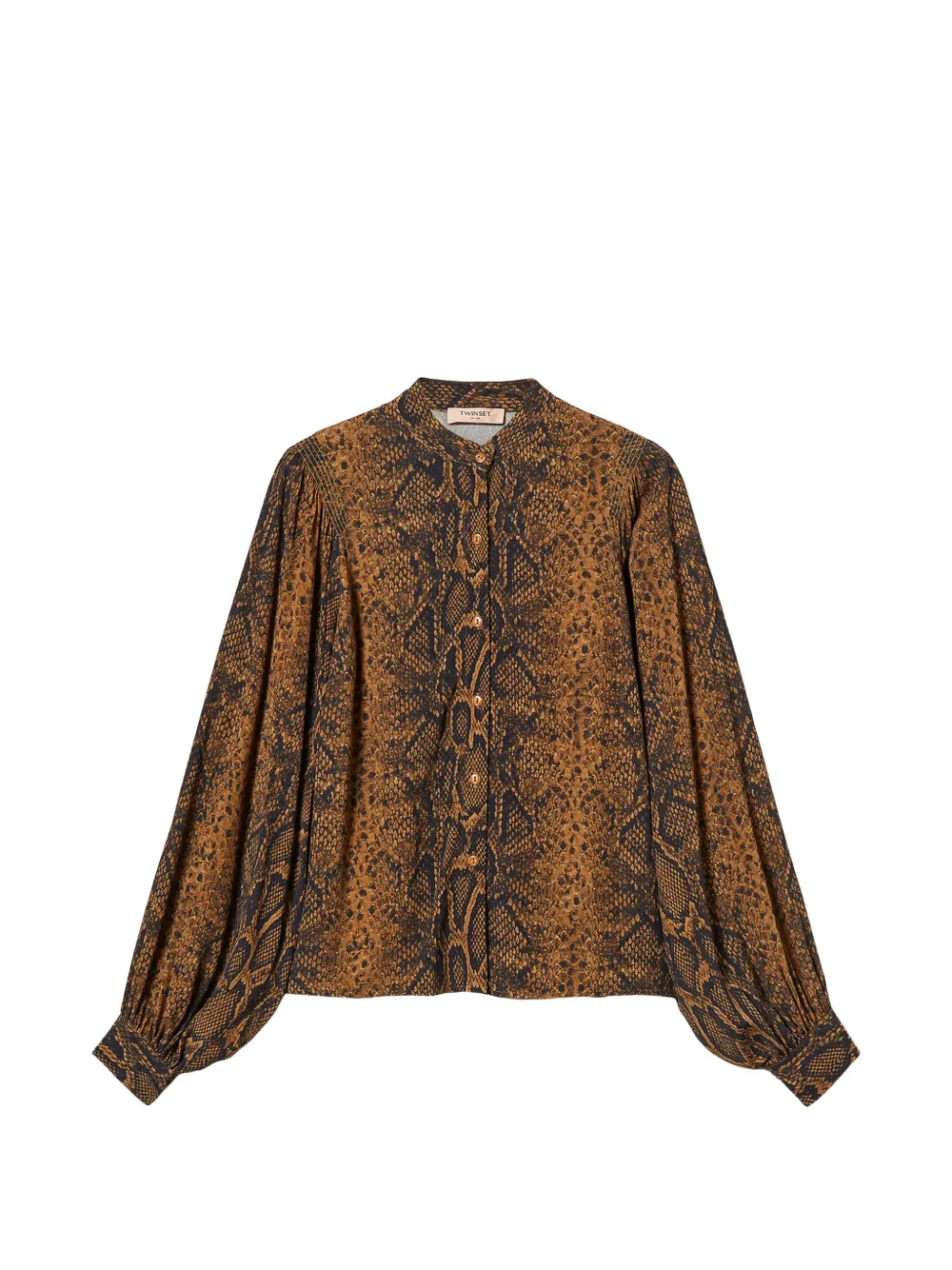 TWINSET Hemd mit Crêpe de Chine-Print - Braun