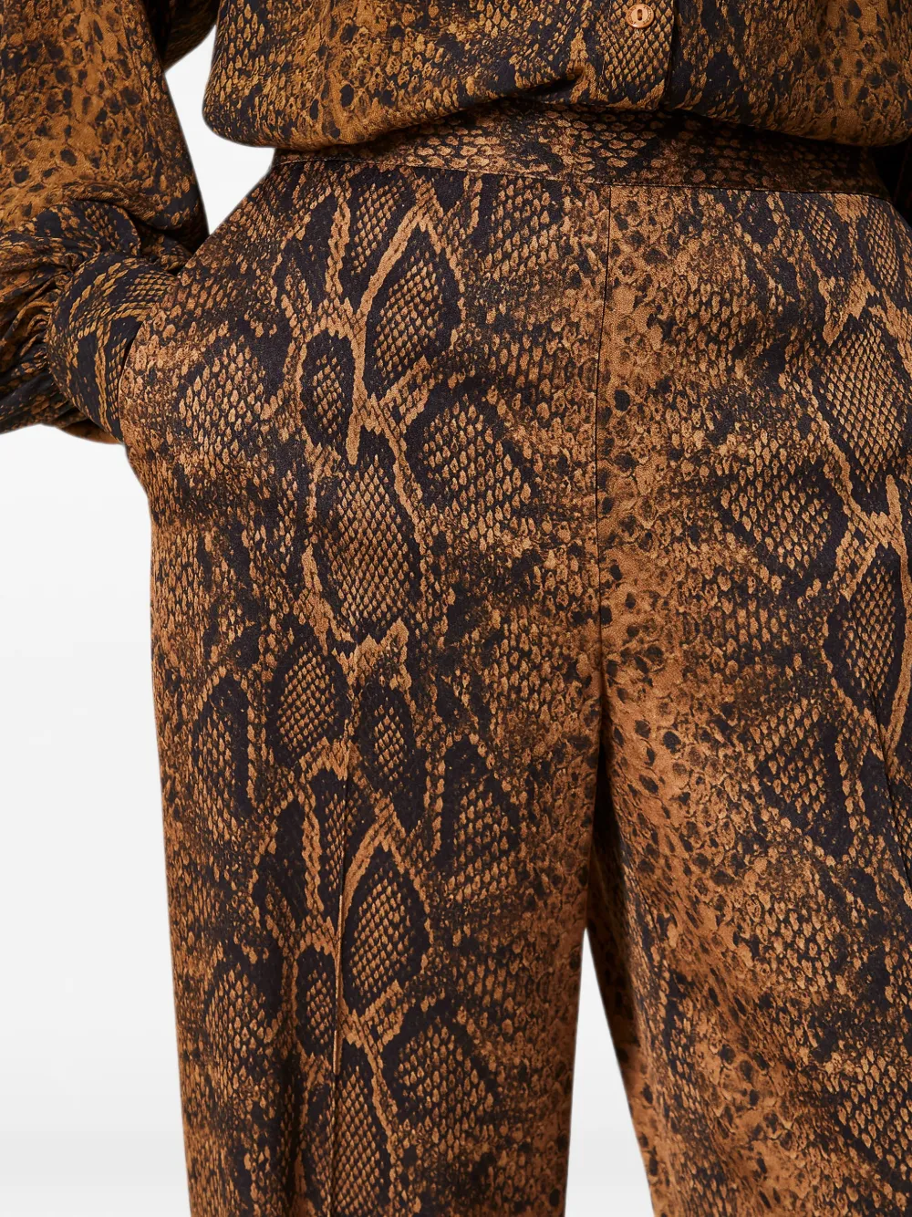 TWINSET Broek met wijde pijpen Bruin