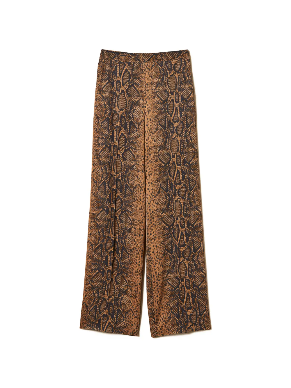 TWINSET Weite Hose mit Python-Print - Braun