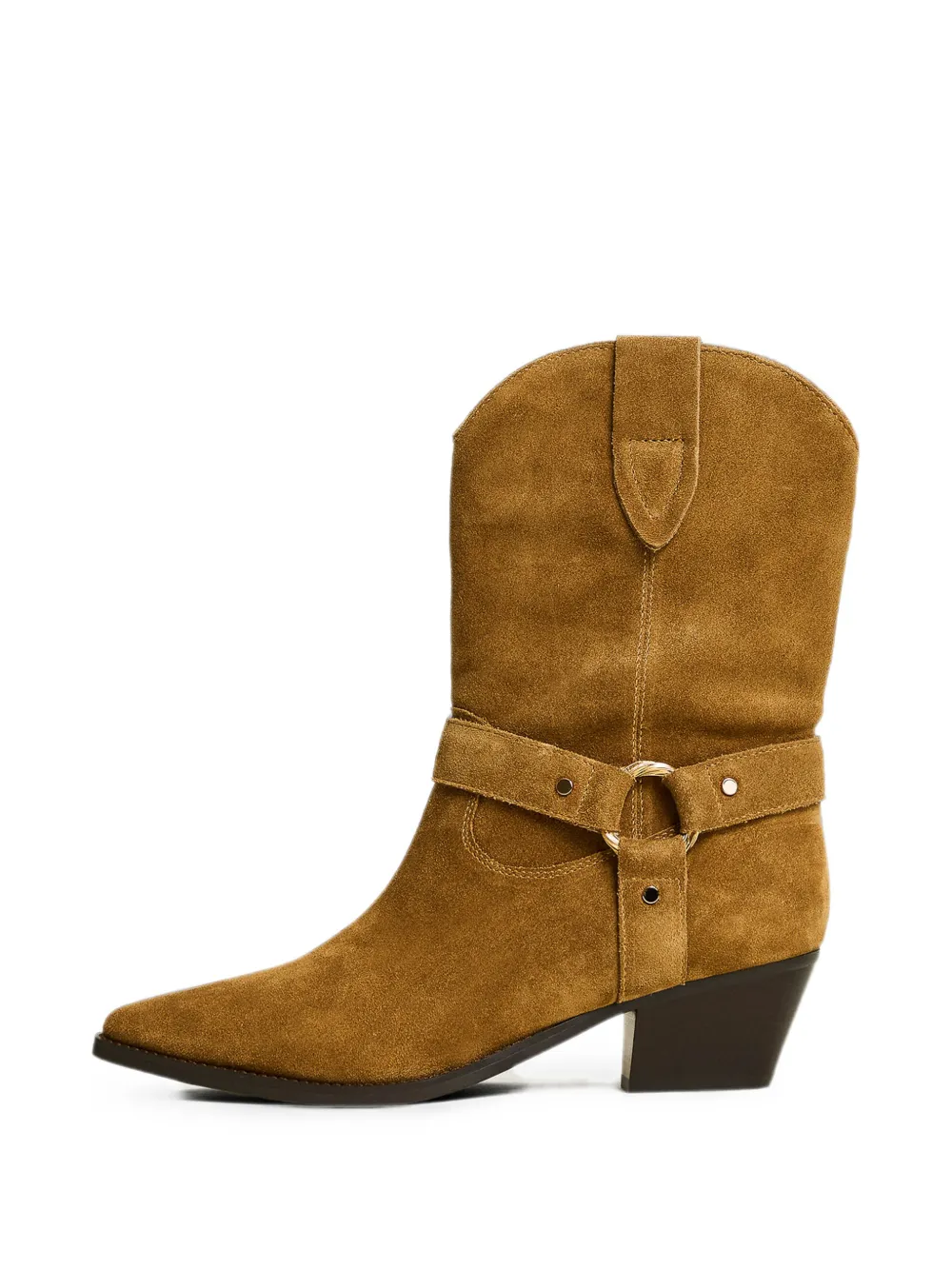 TWINSET suede-cow ankle boots Bruin