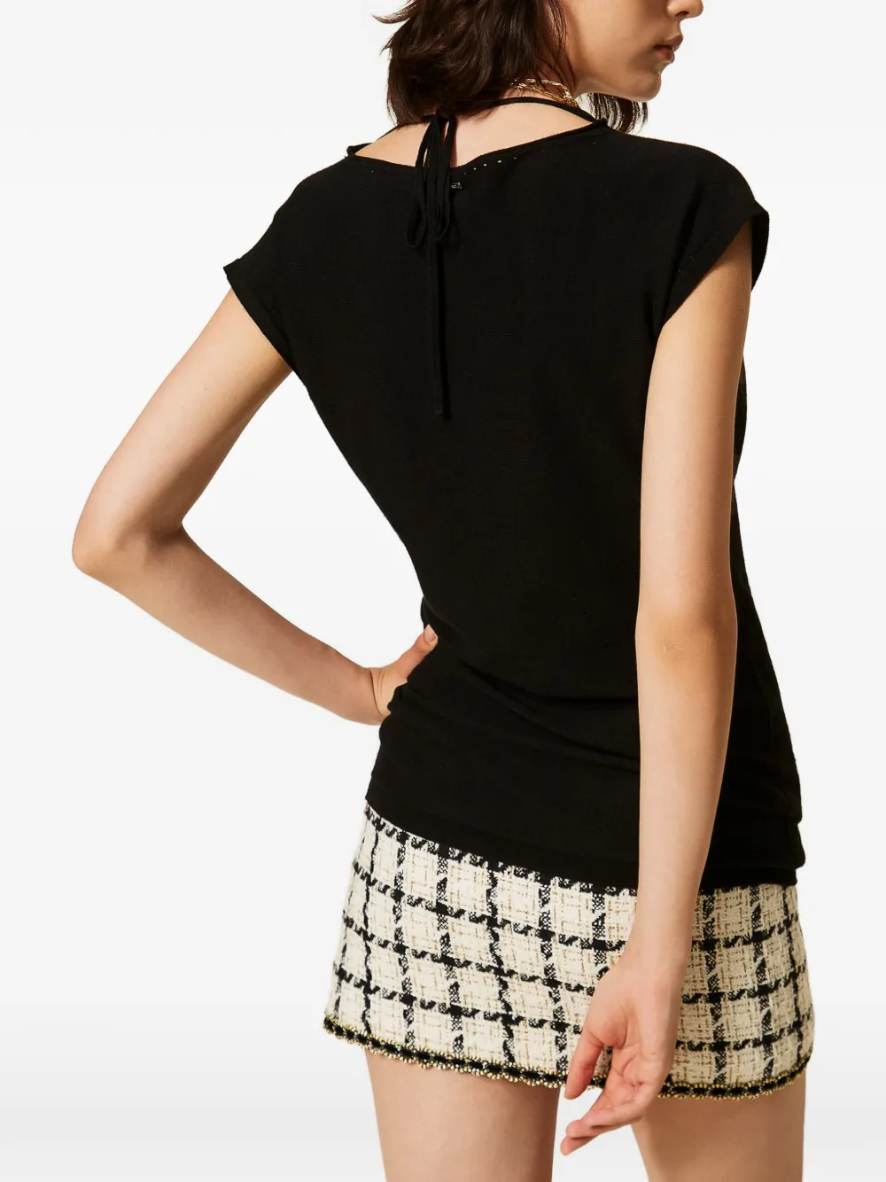 TWINSET Maxi-trui met gedrapeerde details Zwart