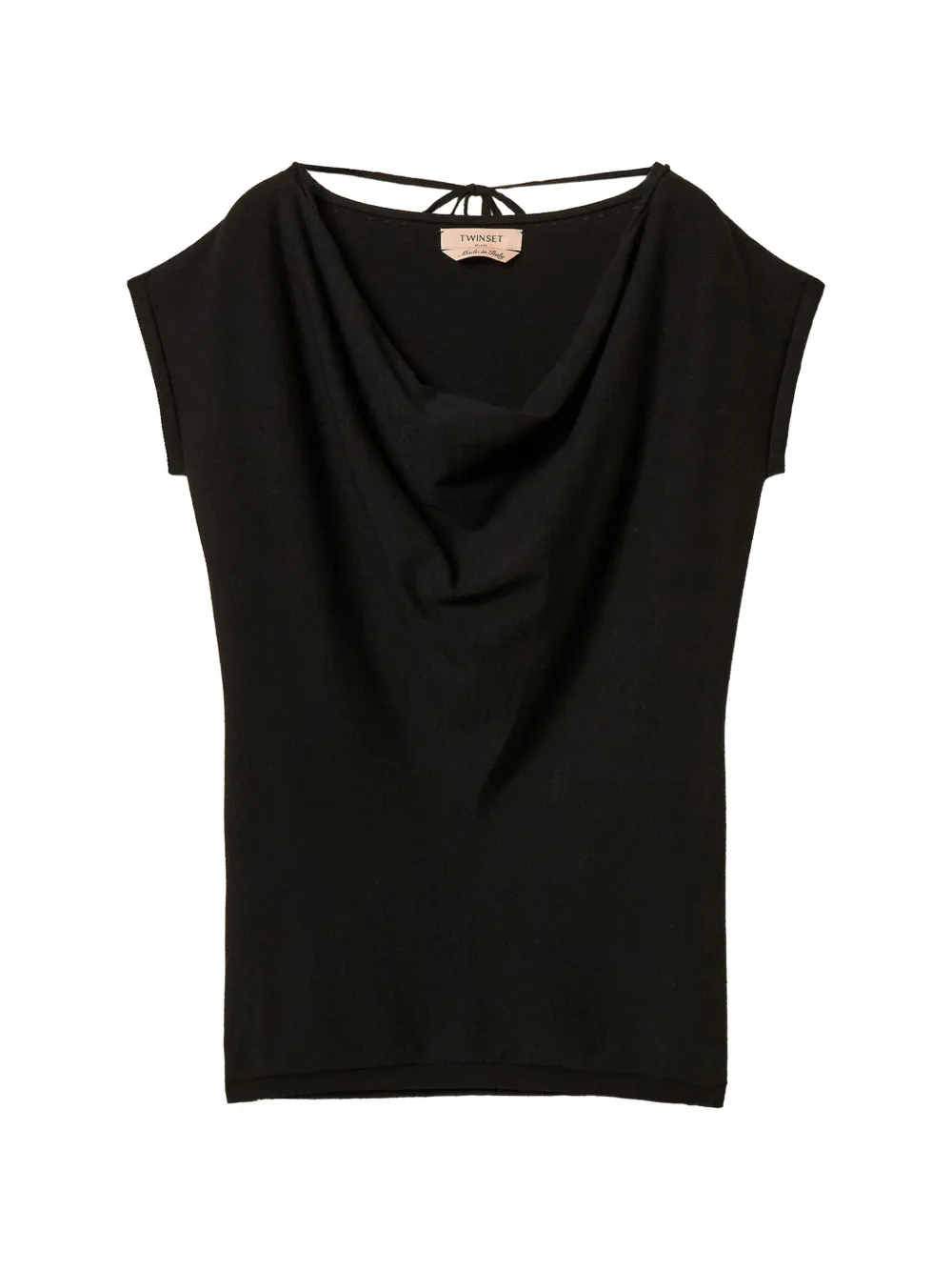 TWINSET Maglione oversize con drappeggio - Nero