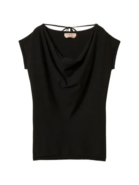 TWINSET maxi jumper with draping