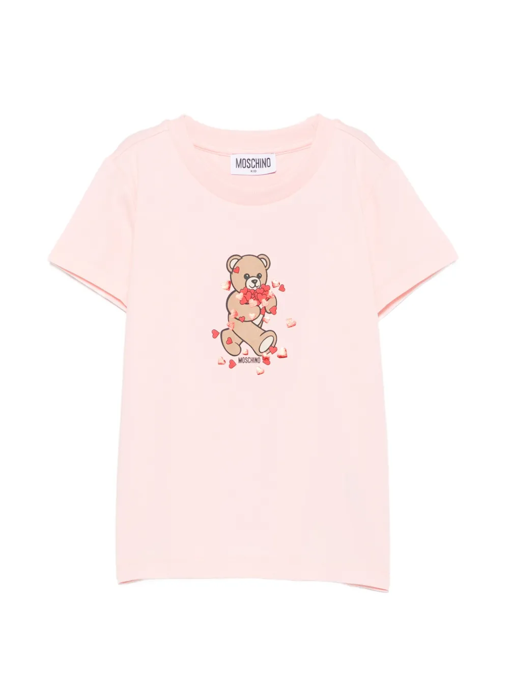Moschino Kids Teddy Bear heart-print T-shirt - Rosa