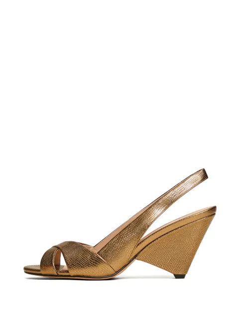 TWINSET laminated leather sandals