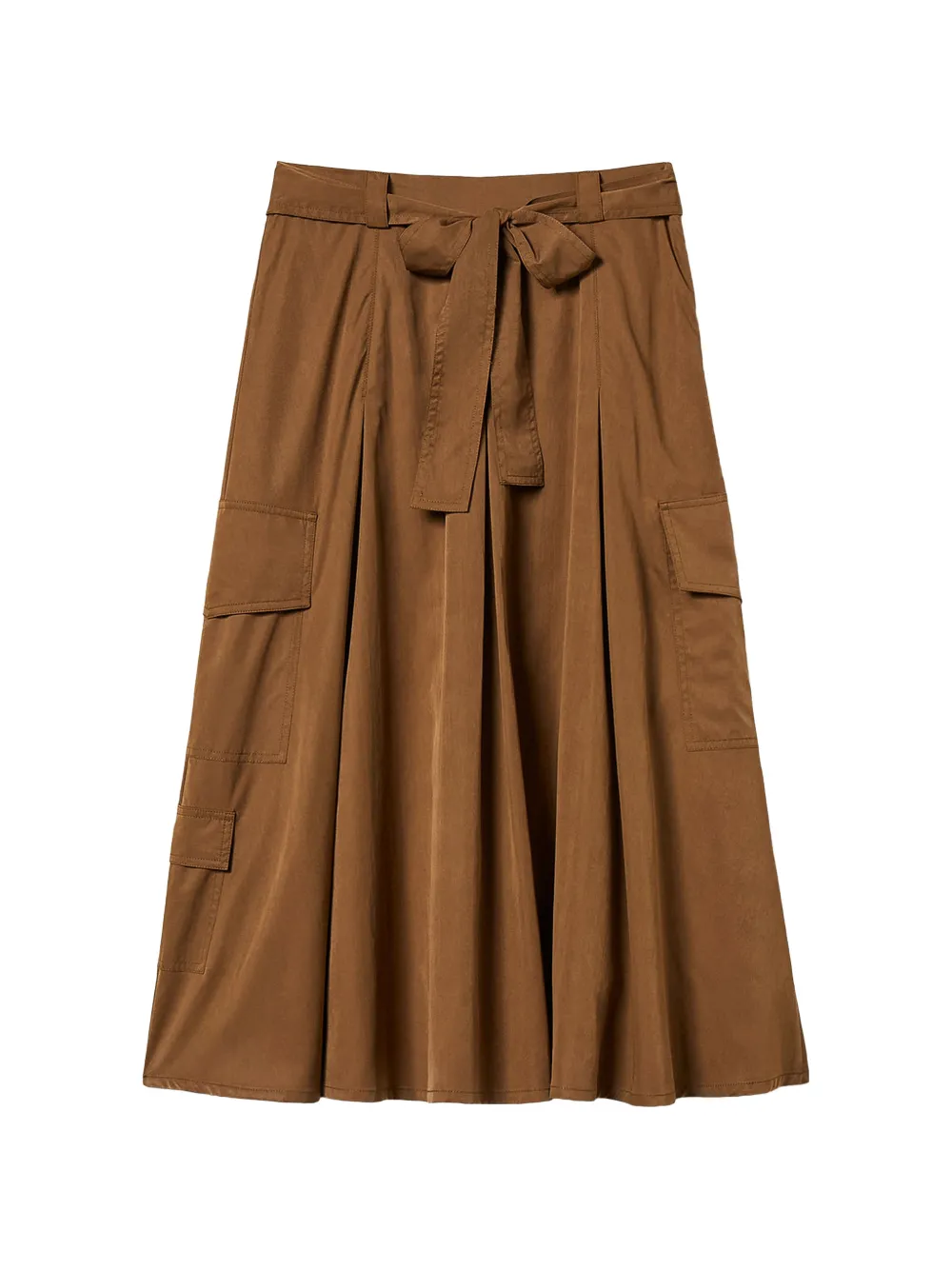 TWINSET Midirock mit Tasche - Braun