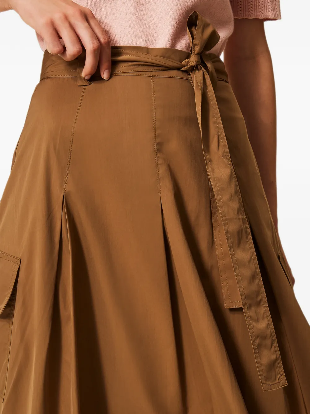TWINSET Midi-rok met zak Bruin