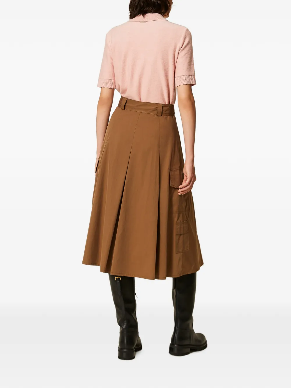 TWINSET Midi-rok met zak Bruin