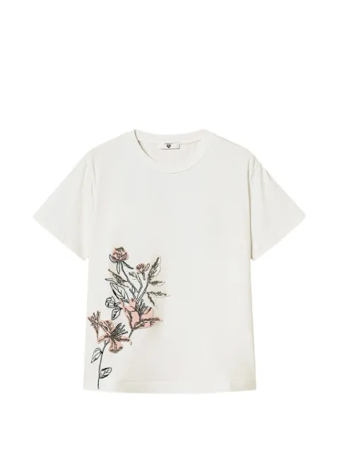 TWINSET T-shirt with floral embroidery
