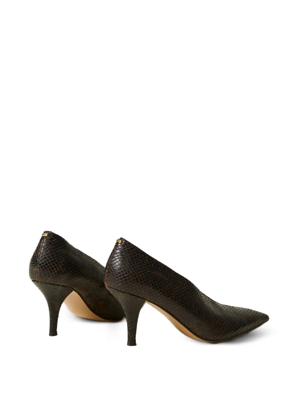 TWINSET python-print leather court shoes Bruin