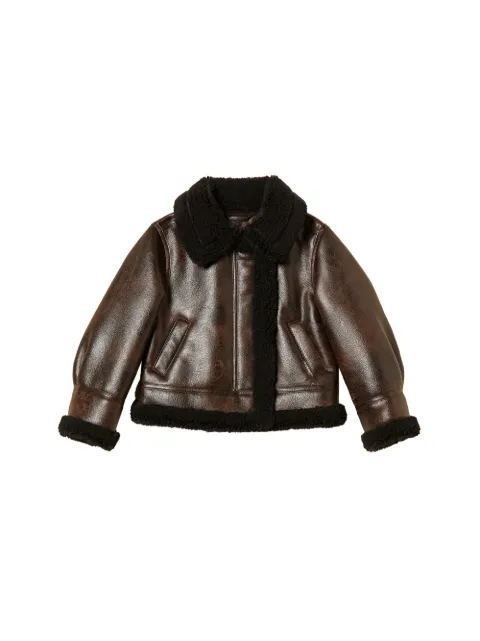 TWINSET Kids faux-fur trim bomber jacket